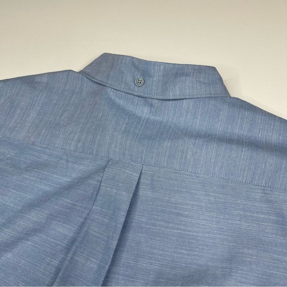 WESC Button Shirt Oden LS Oxford Unisex Long Sleeve Regular Fit Blue Cotton New - Picture 15 of 16